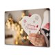 thumbnail image 1 of Póster de lienzo con texto en inglés "Merry Christmas Greetings Love Heart", decoración para dormitorio, paisaje deportivo, decoración para oficina, regalo, estilo marco, 20 x 30 cm, 1 of 8
