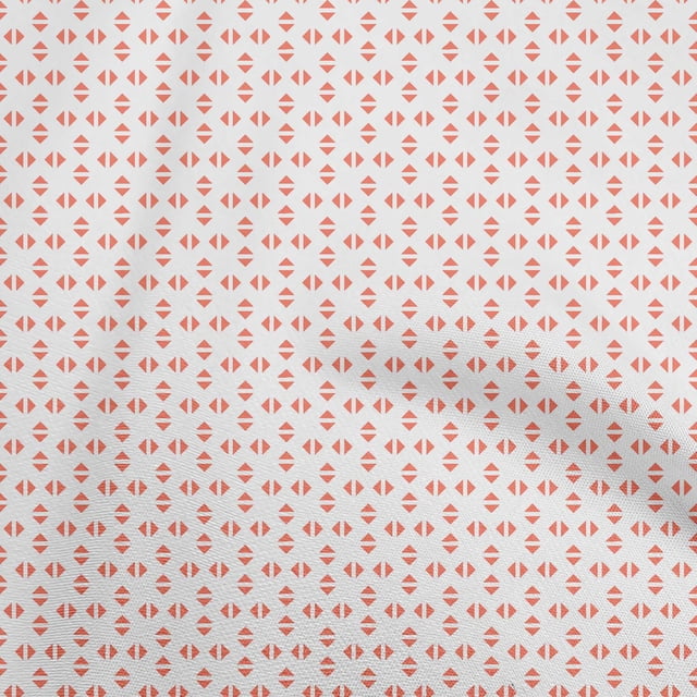 oneOone Polyester Spandex Dark Peach Fabric Geometric Craft Projects Decor Fabric Printed By The Yard 56 Inch Wide