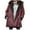 Red, variant on Plus Size Winter Coats for Women Winter Warm Fleece Lined Solid Color Jackets Hooded Parka Faux Suede Coat