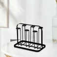 thumbnail image 1 of Soporte de secado de taza de café de lujo, ganchos protectores de silicona, 6 tazas, colgador de vasos, organizador de tazas de té, almacenamiento par , Negro BLESIY soporte para taza de cocina, 1 of 6