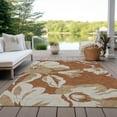 thumbnail image 6 of Addison Rugs Chantille Indoor/Outdoor Transitional Floral Terracotta Washable Rectangle Rug, 2'6" x 3'10", 6 of 6