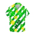 thumbnail image 2 of Blusa y camisa de manga corta con cuello vuelto para hombre Camisa de manga corta estampada para el Día de San Patricio Tops casuales con cuello vuelto Camisa Blusa Tops para hombre, 2 of 5
