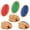 Full Set - All 3 Colors, variant on Dog and Cat Grooming Rubber Curry Brushes Firm Grip Three Styles Available (Green)