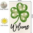 thumbnail image 6 of St Patricks Day Shamrock Spring House Flag 28x40 Double Sided for Outside, Polka Dot Clover Simple Style Spring Garden Flags Outdoor Farmhouse Decorations 17-c28, 6 of 6