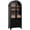 Black, variant on Leumius 71" Tall Arched Kitchen Pantry Storage Cabinet with Adjustable Shelves,Farmhouse Wood Pantry Arched Cabinet with Drawer, Hidden Drawer & Glass Door for Dining Room Living Room,Black