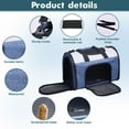 thumbnail image 2 of JESPET & GOOPAWS: Sport Airline Pet Carrier - Dark Blue - 16", Dogs Cats Up To 10lbs, Soft-Sided Collapsible Kennel, Airline Approved, Travel Handbag, 2 of 9