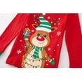 thumbnail image 4 of XDZJLR Toddler Christmas Pajamas Boys Girls Xmas Deer Pattern Pants 2 Piece Pj'S Long Sleeve Xmas Clothes Set Outfits Pjs Nightwear Red 3T, 4 of 4