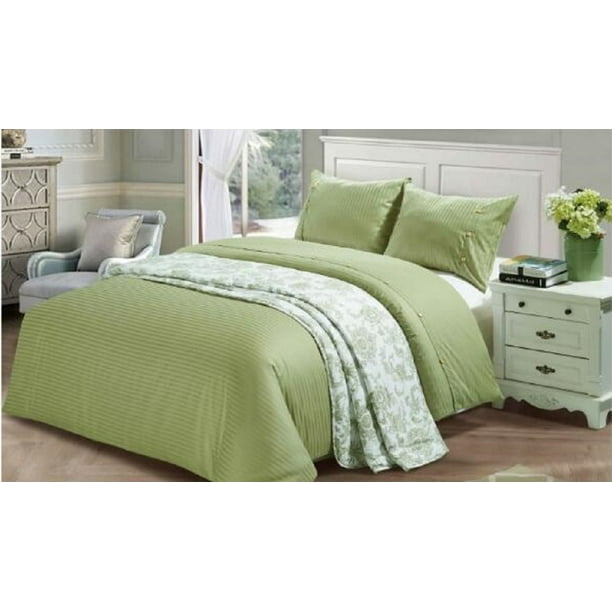 Superfine Quality 5 Pc Comforter Set Army Green Bedding Set Full/Queen
