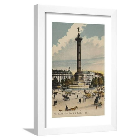  Paris  La Place De La Bastille Framed  Print Wall Art  