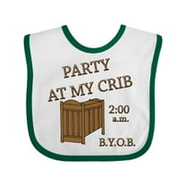 Inktastic Party at My Crib Boys or Girls Baby Bib
