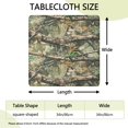 thumbnail image 2 of Forest Camo Branches Leaves Pattern Square Fitted Tablecloth with Elastic Edge,Square Table Cover,Washable Elastic Table Cover for Home Kitchen Party Decor 34"x34", 2 of 6