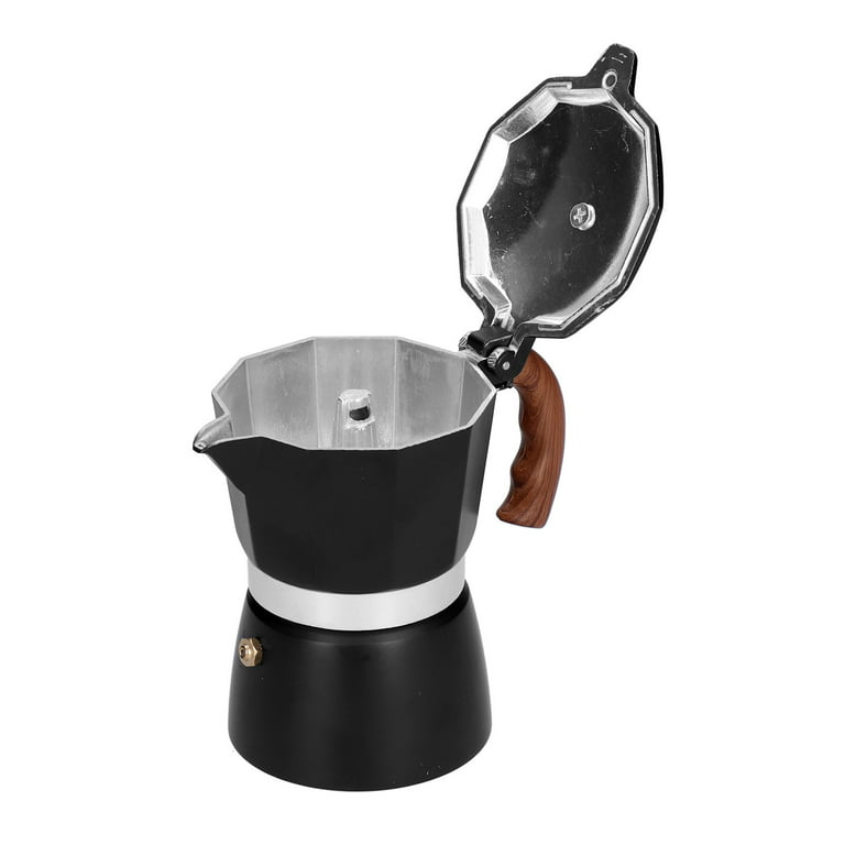 FCUS Stovetop Espresso Maker, 6cup/300ml Grecas Coffee Maker Moka Pot,  Stainless Steel Italian Classic Espresso Moka Pot, Induction Compatible