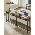 thumbnail image 1 of VASAGLE Narrow Console Table - 70.9 Inch Sofa Table with 2 Outlet and 2 USB Ports, Long Entryway Table for Hallway, Behind The Couch, Home Office or Living Room, 1 of 7