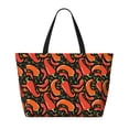 thumbnail image 2 of Xecao Red Hot Chili for versatile beach bag for women includes zipper pockets and waterproof material, ideal for vacations and adventures., 2 of 7