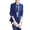 Blue, variant on Women's 2 Piece Pant Suit Set Slim Fit Single Button Blazer & Pants Professional Business Work Outfit