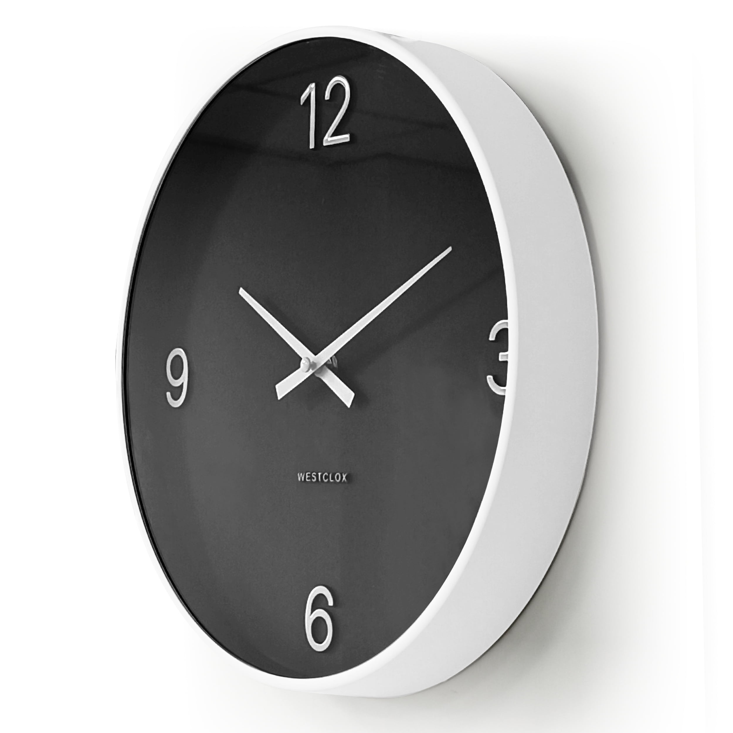 12" MODERN B&W WALL CLOCK