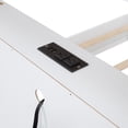 thumbnail image 2 of Mirightone Queen Over Queen Bunk Bed, Wood Bunk Beds with Storage Bookcase & Charging Station, Bunk Bed Frame for Adults Teens Bedroom Dorm Apartment, White, 2 of 8