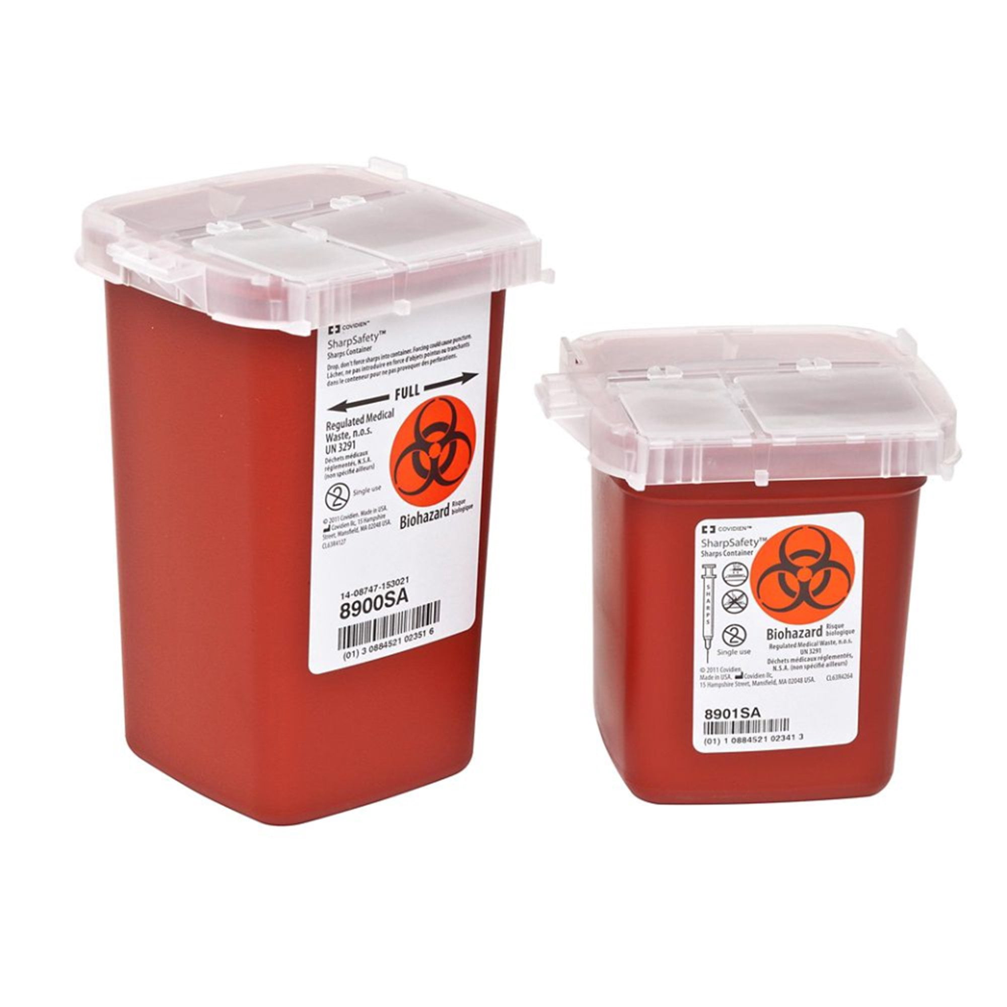 SharpSafety Sharps Container 0.25 gal. Vertical Entry Case of 100