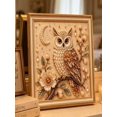 thumbnail image 2 of Beaded Embroidery Art Kit, Faux Crystal Pearl Rhinestone Handmade Painting for Home Wall Decor, Owl Flower Pattern, 2 of 5