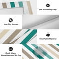 thumbnail image 6 of Teal Brown Stripe Outdoor Rug for Patio/Deck/Porch, Non-Slip Large Area Rug 5 x 8 Ft, Gradient Geometric Vertical Striped Indoor Outdoor Rugs Washable Area Rugs, Reversible Camping Rug Carpet Runner, 6 of 8