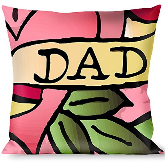 Buckle-Down Throw Pillow - Mom & Dad Pink
