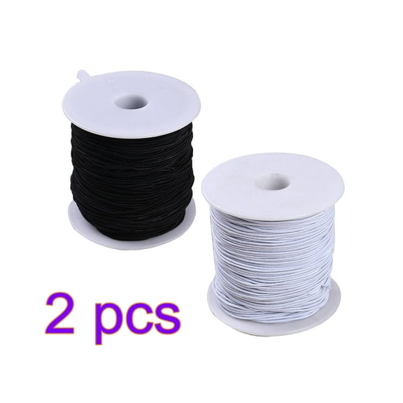 WSTEER 4-Pack Stretch Elastic Beading Cord Threads for Jewelry Making and Fabric Crafts, and White Strings