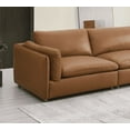 thumbnail image 5 of Brighton Brown Top Grain Leather 3-Piece Modular Sectional for Small Spaces|Versatile Room Arrangement|Easy Assembly, 5 of 11
