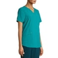thumbnail image 4 of Scrubstar Women's Seasonal Solid Contrast V-Neck Scrub Top, 4 of 6