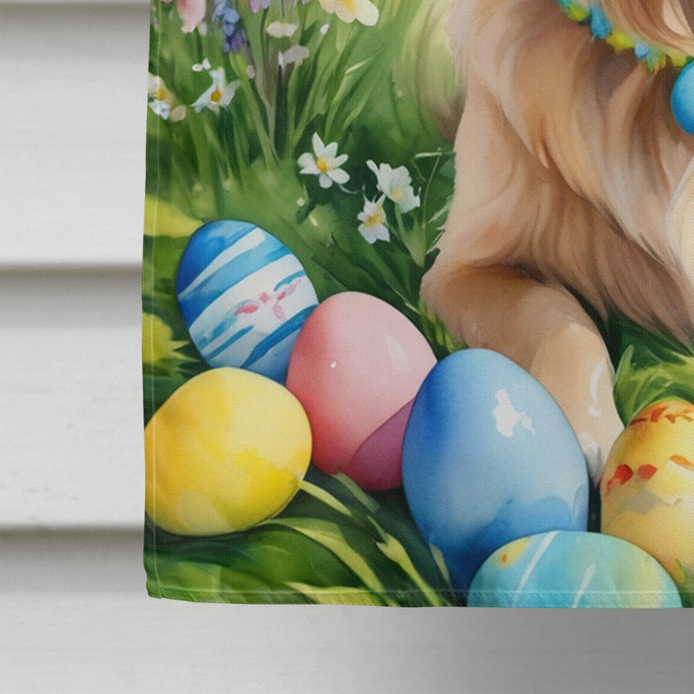Golden Retriever Easter Egg Hunt House Flag 28 in x 40 in