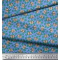 thumbnail image 2 of Soimoi Rayon Fabric Leaves & Owl Cartoon Print Fabric by The Yard 56 Inch Wide, 2 of 3