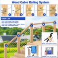 thumbnail image 3 of CKE 50 Pack 4"x4" Invisible Cable Railing Kits, T316 Stainless Steel 1/8" Invisible Receiver and Swage Stud End for Deck Cable Railing Hardware Threaded End Fitting, 3 of 7