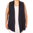thumbnail image 1 of BNY Corner Women Plus Size Sleeveless Cardigan Open Front Casual Vest Cover Up Navy 3X 622 SD BNY Corner, 1 of 4