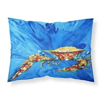 Carolines Treasures MW1163PILLOWCASE Big Spash Crab in blue Fabric Standard Pillowcase Standard multicolor