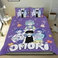 thumbnail image 1 of Cool Omori Game Conjunto de sábanas temático, trío de piezas, cómodo y amigable con la piel, diseño único, regalo de decoración para el hogar para familiares, amigos y fans,135cm *200cm, 1 of 6