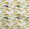 thumbnail image 1 of oneOone Polyester Spandex Lime Green Fabric Beach Dolphin Diy Clothing Quilting Fabric Print Fabric By Yard 56 Inch Wide, 1 of 4