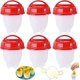 thumbnail image 1 of CHAO 6 Piezas Cocedor de Huevos de Silicona, Cazador Furtivo Rápido Antiadherente, Cocedor de Huevos Escalfados de Cocina, Hervir Huevos sin Cáscara, Adecuado para el Hogar y el Restaurante, Blanco, 1 of 5