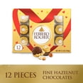 thumbnail image 3 of (3 pack) Ferrero Rocher Gourmet Hazelnut Milk Chocolate Valentine’s Day Gift Box, 12 Individually Wrapped Chocolates for Gifting, 5.3 oz, 3 of 17