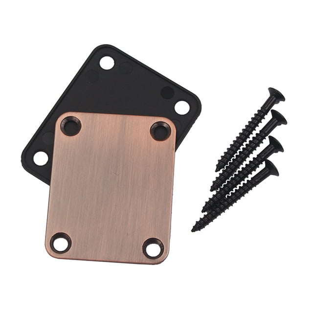 2pcs GV115 Electric Guitar Neck Plate with 4 Screws for Bass Guitar Neck Connection
