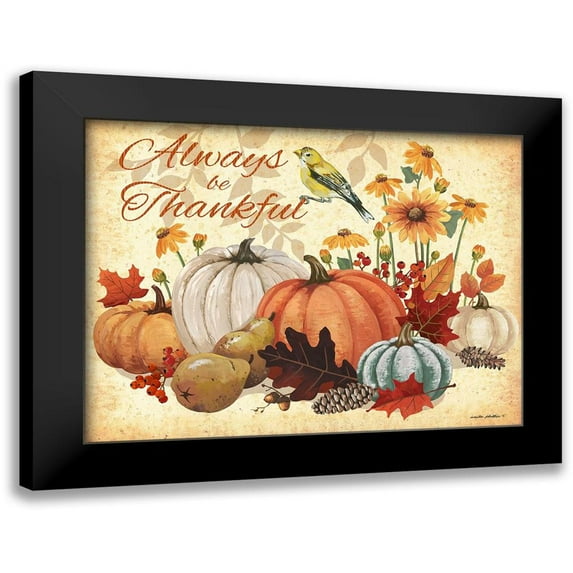 Phillips, Anita 24x19 Black Modern Framed Museum Art Print Titled - Always Thankful