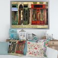 thumbnail image 3 of Red Facade of Charming Shop In Paris Street II 32 in x 16 in Framed Painting Canvas Art Print, by Designart, 3 of 4