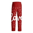 thumbnail image 5 of Fgvctg Valentine's Day Mens Pajamas Loungewear Sleepwear Wide Leg Pajama Heart Print High Waisted Pjs Pant Oversized Fall Spring Drawstring Lounge Pants with Pockets Pink S, 5 of 6