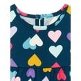 thumbnail image 2 of Wonder Nation Baby Girls' Hearts Dress with Long Sleeves, 2 of 3