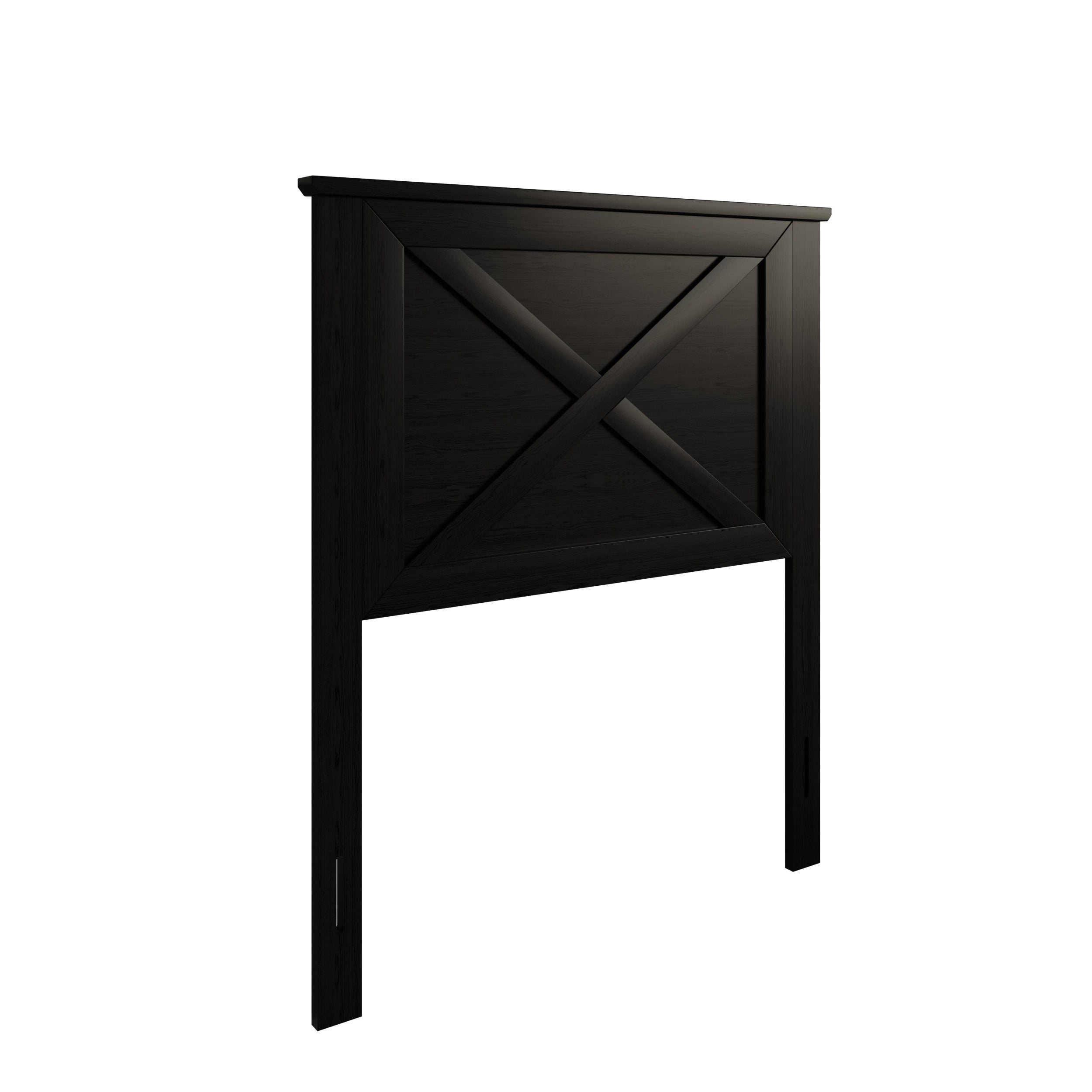 Home Design Raleigh Twin Wood Headboard, Black