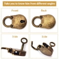 thumbnail image 3 of Candado Kathson, estilo antiguo, vintage, con llave (lote de 3), 3 of 7