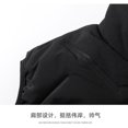 thumbnail image 5 of WTOBBY Men's Casual Solid-Color Embossed Down Cotton Vest, Loose Stand-Up Collar Thickened Coat for Winter, Lightweight and Warm for Outdoor and Casual Use,Black L, 5 of 7