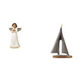 thumbnail image 1 of Escultura de querubín sosteniendo una paloma, figura de resina, estatua de ángel, regalo de interior para sala de estar, escritorio, modelo de barco d, 1 of 8