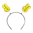 thumbnail image 1 of Cartoon Headband Spring Design Smile Pattern Rock Paper Scissors Decor Hair Hoop Stable to Wear Hair Accessory, 1 of 8
