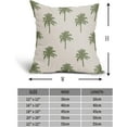 thumbnail image 4 of Sage Green Palm Tree Pillow Covers 20X20 InchTropical Coconut Trees Coastal Plants Decorative Pillow Cases Set of 2 Summer Retro Cotton Linen Throw Pillows Home Decor For Sofa Porch Couch Outdoor, 4 of 6