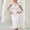 White, variant on Ayolanni 3/4 Sleeve Fall Dresses for Women Mesh Solid Crew Neck Bodycon Maxi Cocktail Dress Wedding Guest Elegant Party Sundress Black L