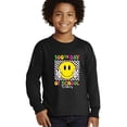 thumbnail image 2 of Wild Bobby 100th Day of School Retro Cute Smiley Face, 100 Days of School 2024 2025 Design for Kids Youth Boys Girls School Youth Longsleeve Shirt, 2 of 6